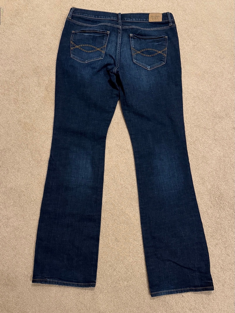 Abercrombie & Fitch Dark Blue Bootcut Jeans size 31x33 - Picture 6 of 7